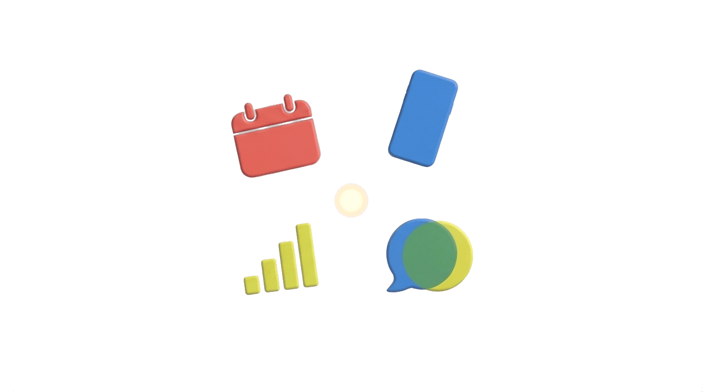 Abstract illustration of connected business tools and intelligent automation